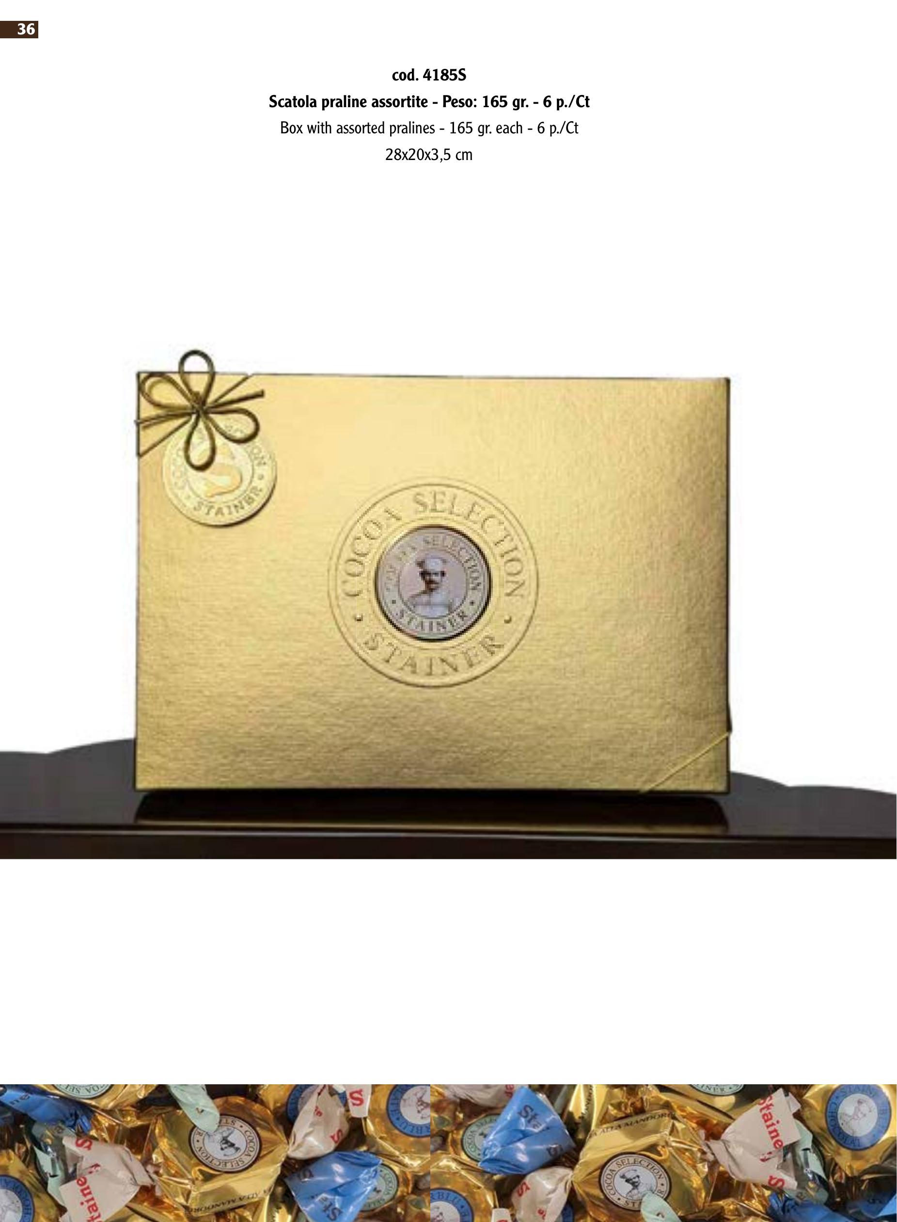Confezioni Regalo Stainer — Scatola aurie praline 165g