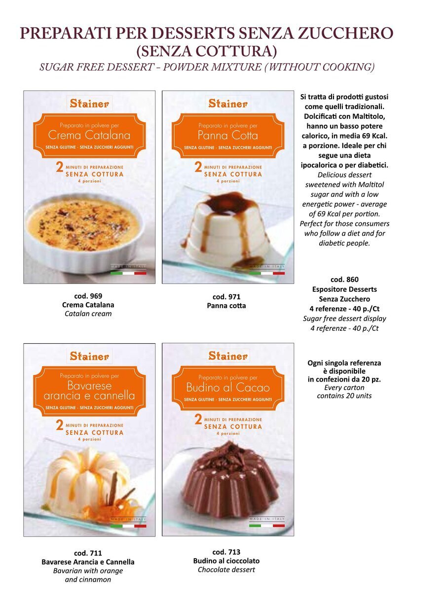Preparati per Desserts Stainer